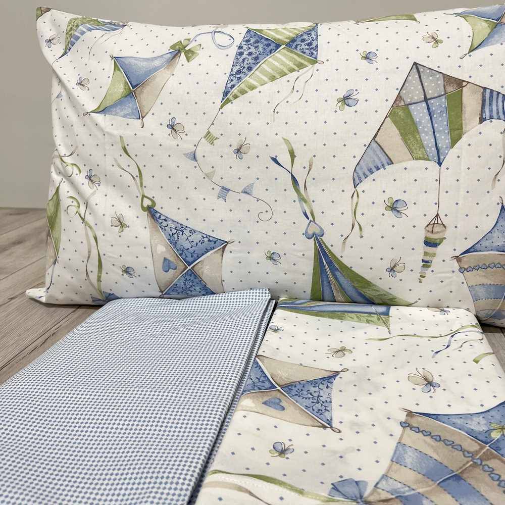 Set Lenzuola Cotone Matrimoniali - Sotto Con Angoli, Sopra E 2 Federe, Fantasia 22 - Foto 5