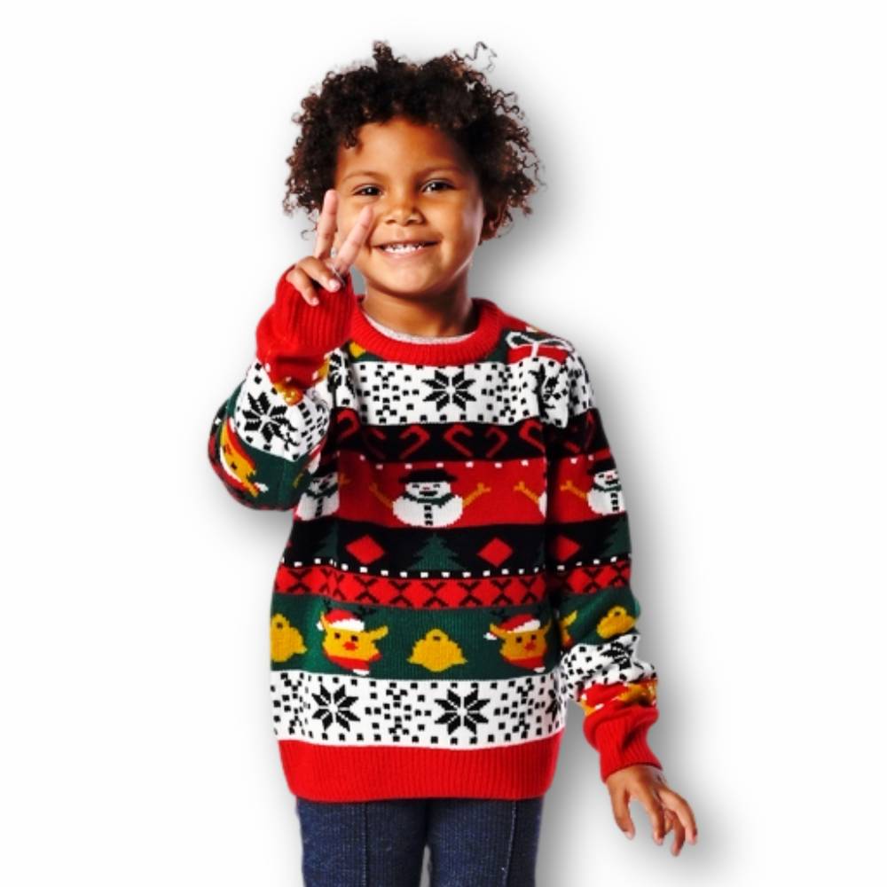 Maglione Natalizio con Scritta Dear Santa, Colore Blu Maglia