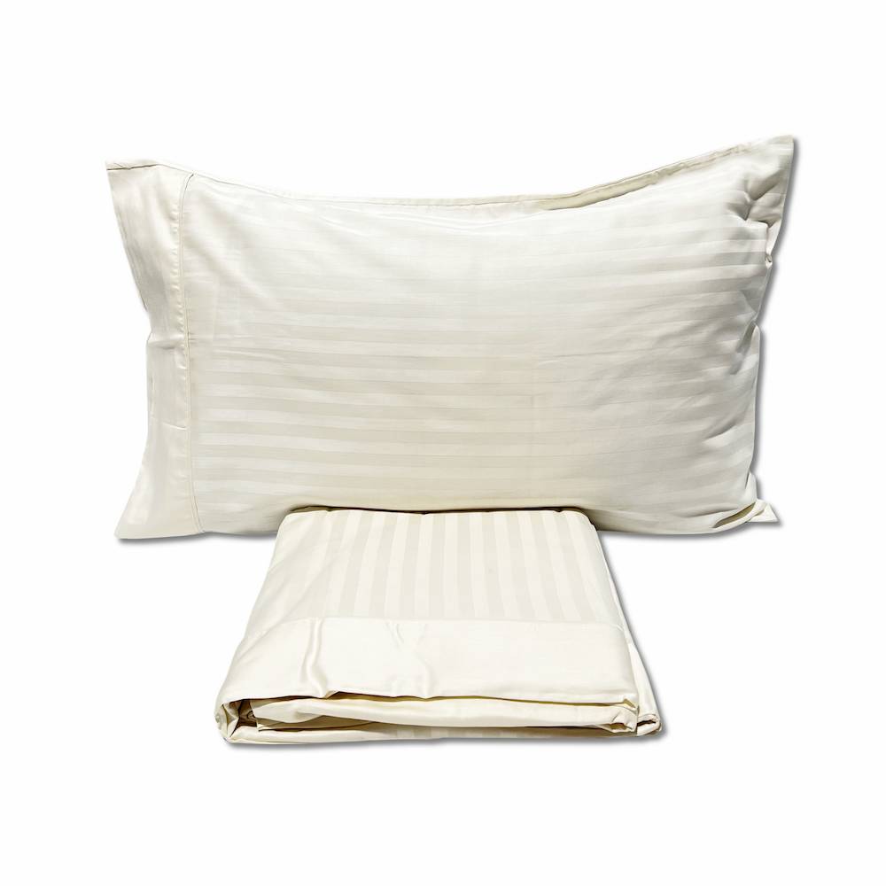 Amqua Set Di 2 Federe In Raso Di Cotone 80x80 Cm Con Cerniera, Colore Blu, Morbide E Ipoallergeniche, Certificato Oeko-Tex