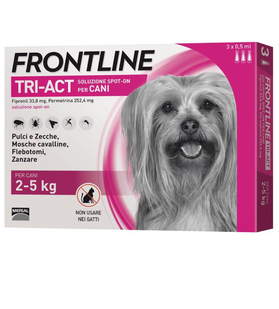 Frontline - TriAct - Da 2 a 5 kg - 3 pipette 