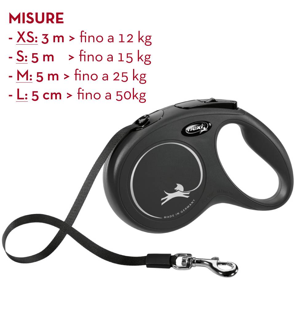 Flexi - New Classic - Guinzaglio in Fettuccia - M