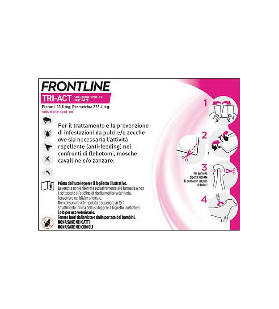 Frontline - TriAct - Da 2 a 5 kg - 3 pipette 