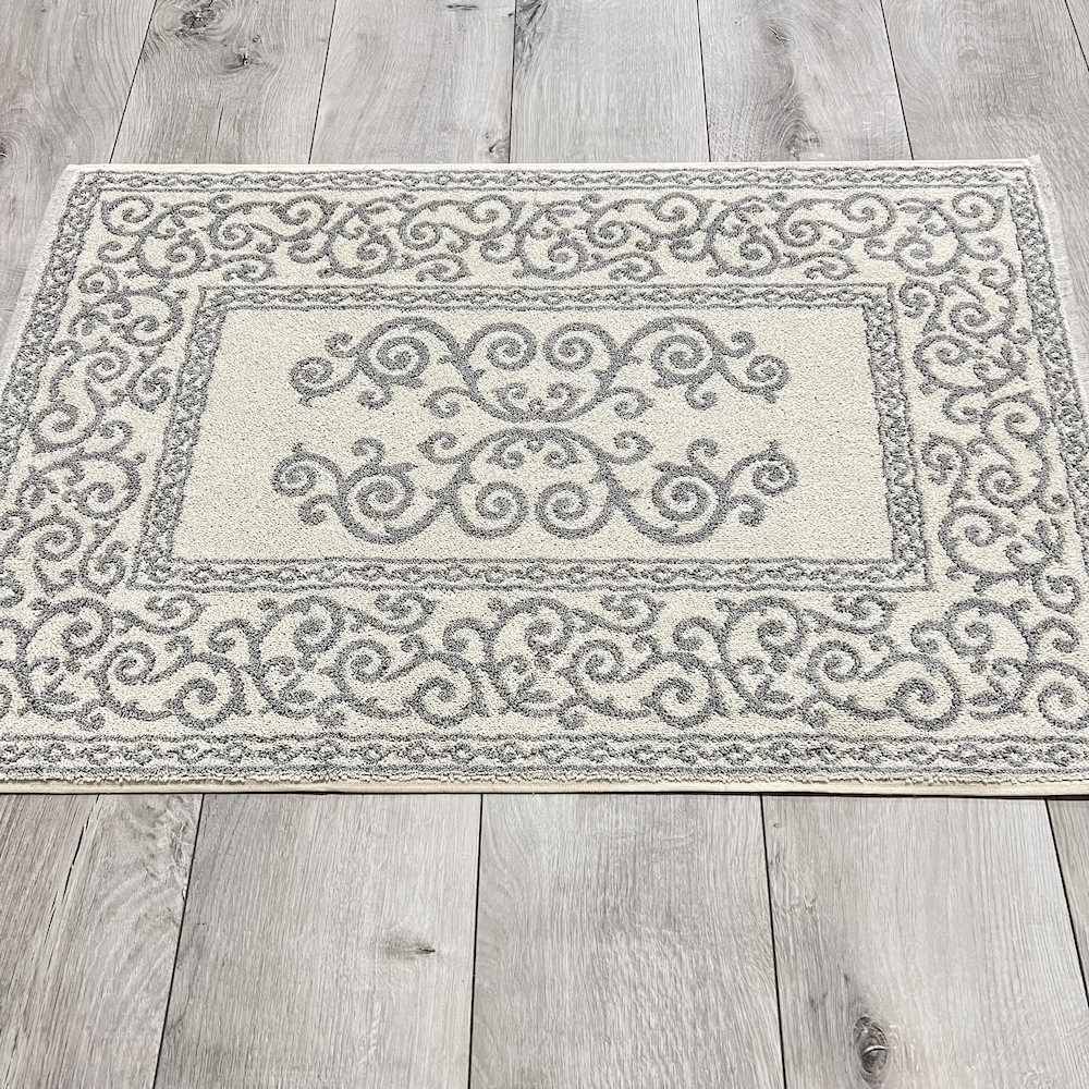 Tappeto barocco doubleface grigio 60 x 90