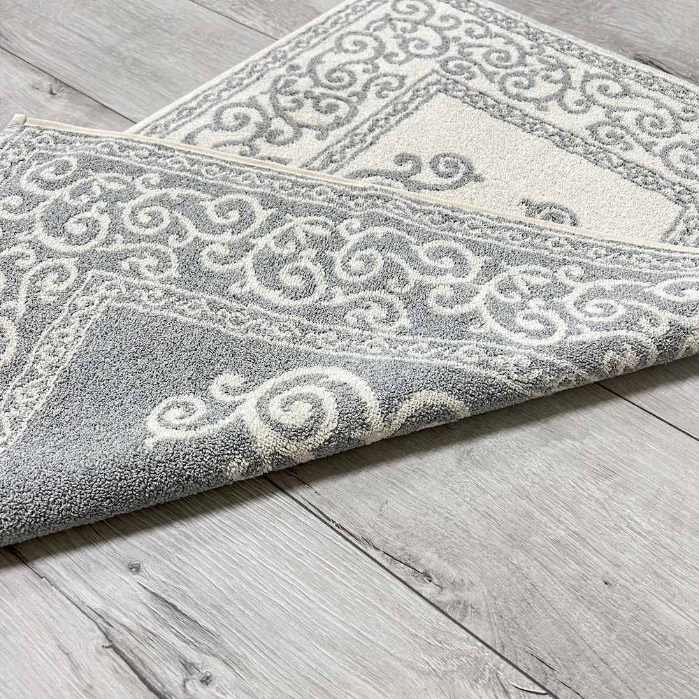 Tappeto barocco doubleface grigio 60 x 90