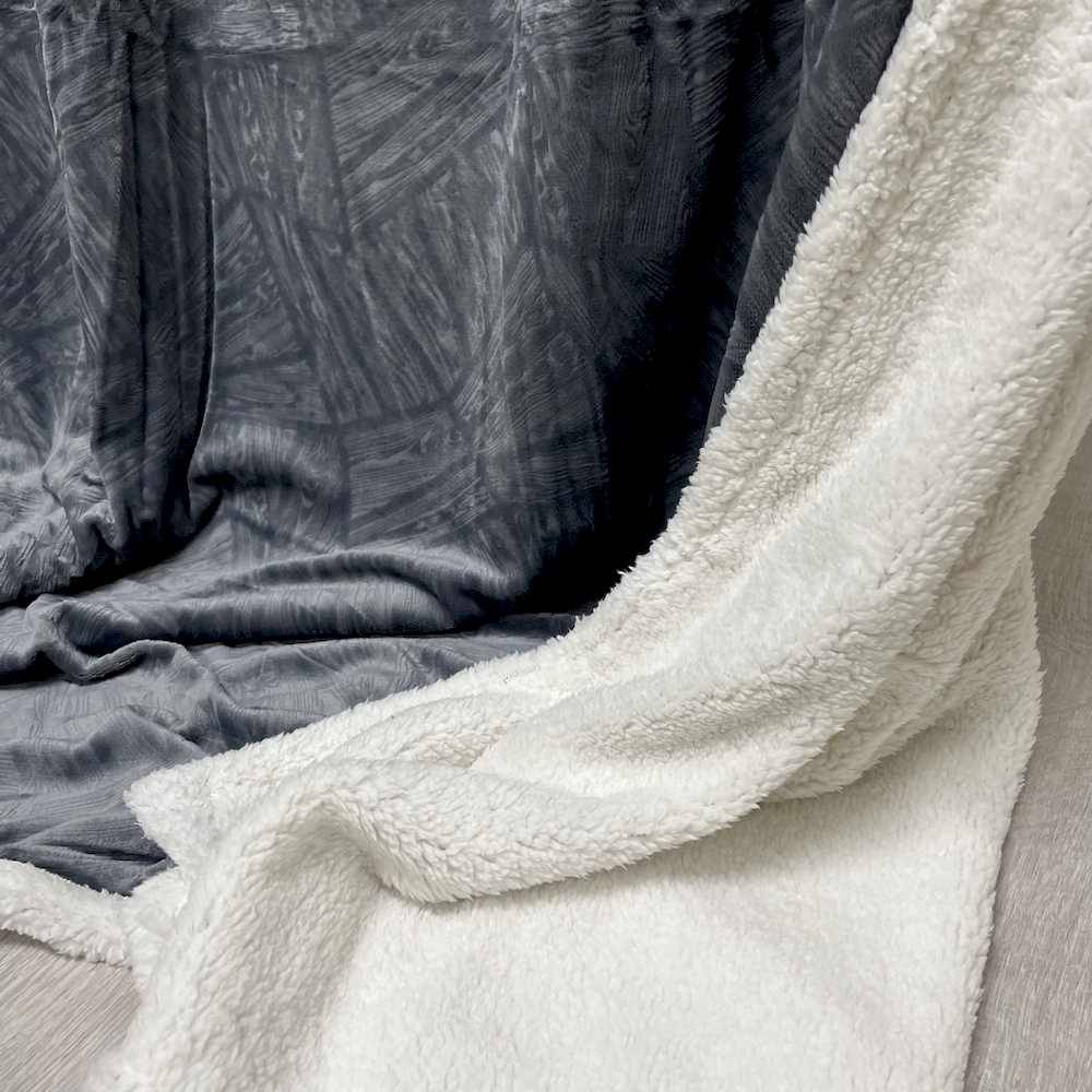 Plaid Tresor grigio matrimoniale 210 x 240