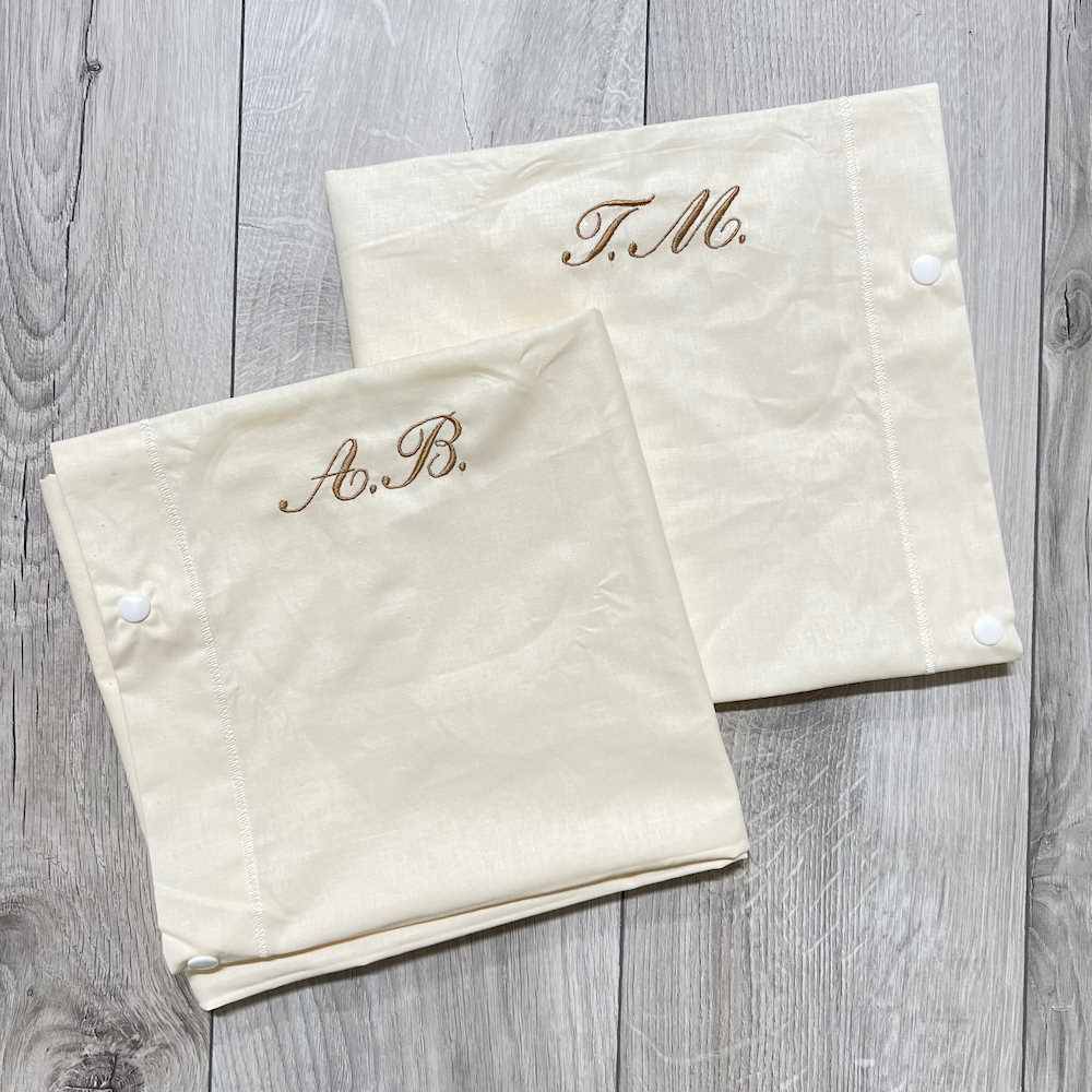 Coppia Federe con bottoni verde esotico Personalizzate