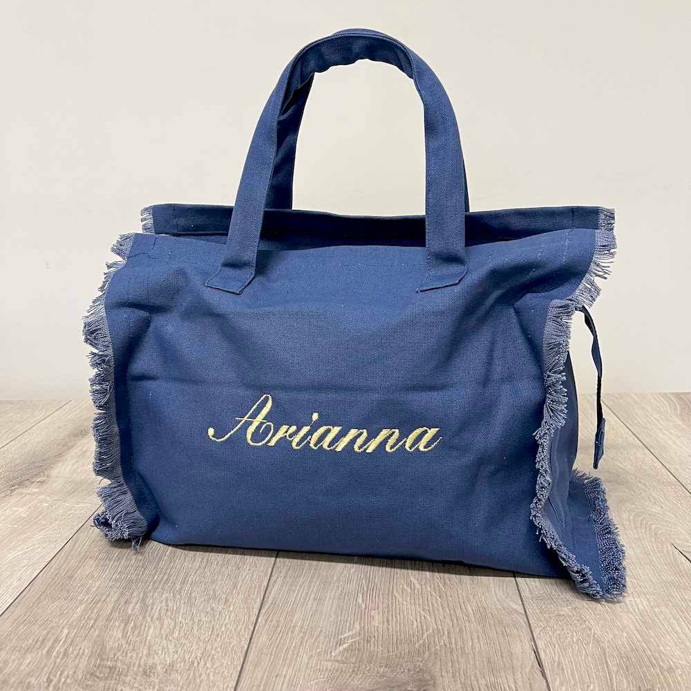 Borsa Mare frange blu Personalizzata