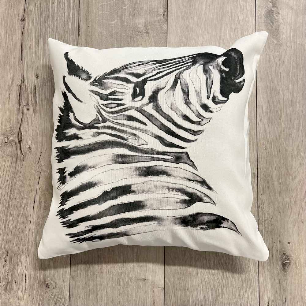 Set di 2 cuscini decorativi con stampa di zebra 45 x 45 cm Cuscini