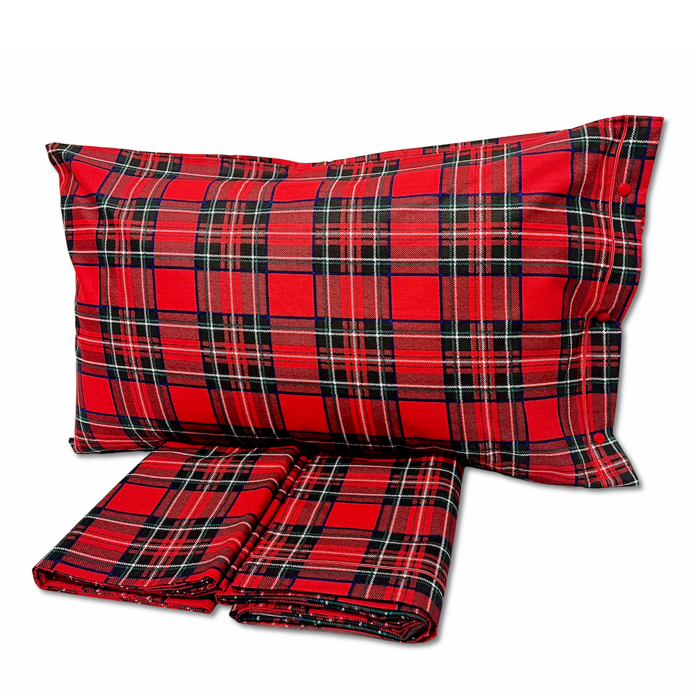 Completo Lenzuola Kilt rosso Singolo