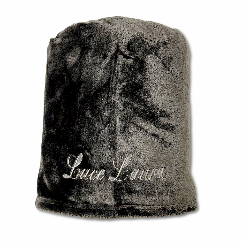 Plaid Maurice Grigio Fumo 127 x 152 Personalizzato