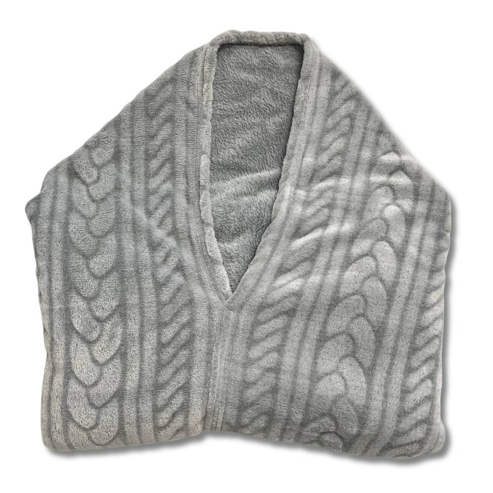 Poncho intrecciato grigio