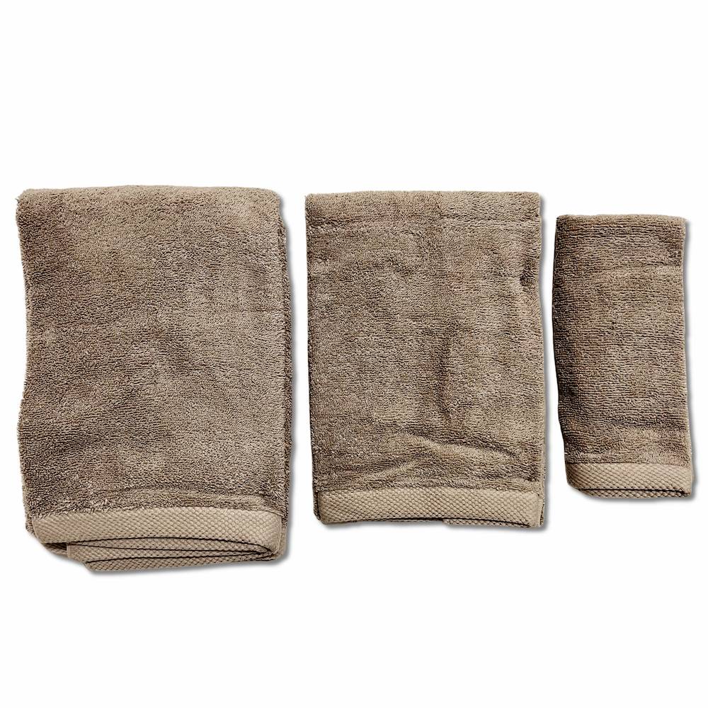 Set 3 pezzi asciugamani 500 gr melodie tortora