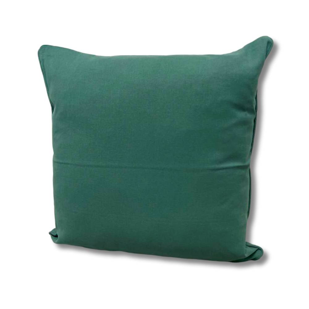 Cuscino imbottito 50 x 50 tinta unita verde