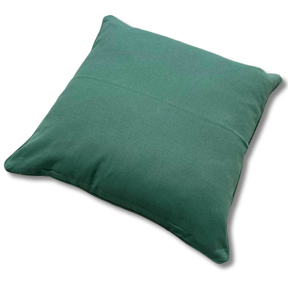 Cuscino imbottito 50 x 50 tinta unita verde