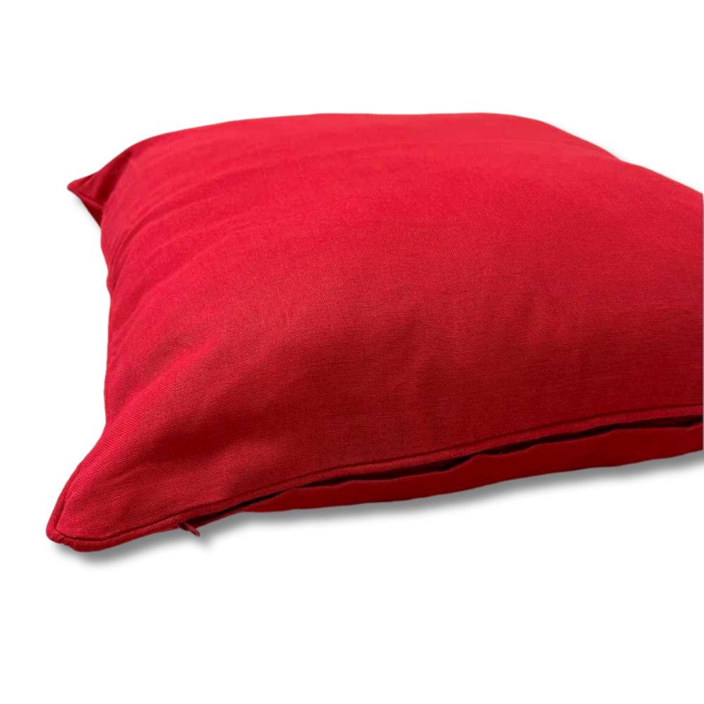 Cuscino imbottito 50 x 50 tinta unita rosso
