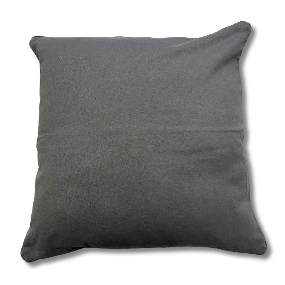 Cuscino imbottito 50 x 50 tinta unita grigio scuro