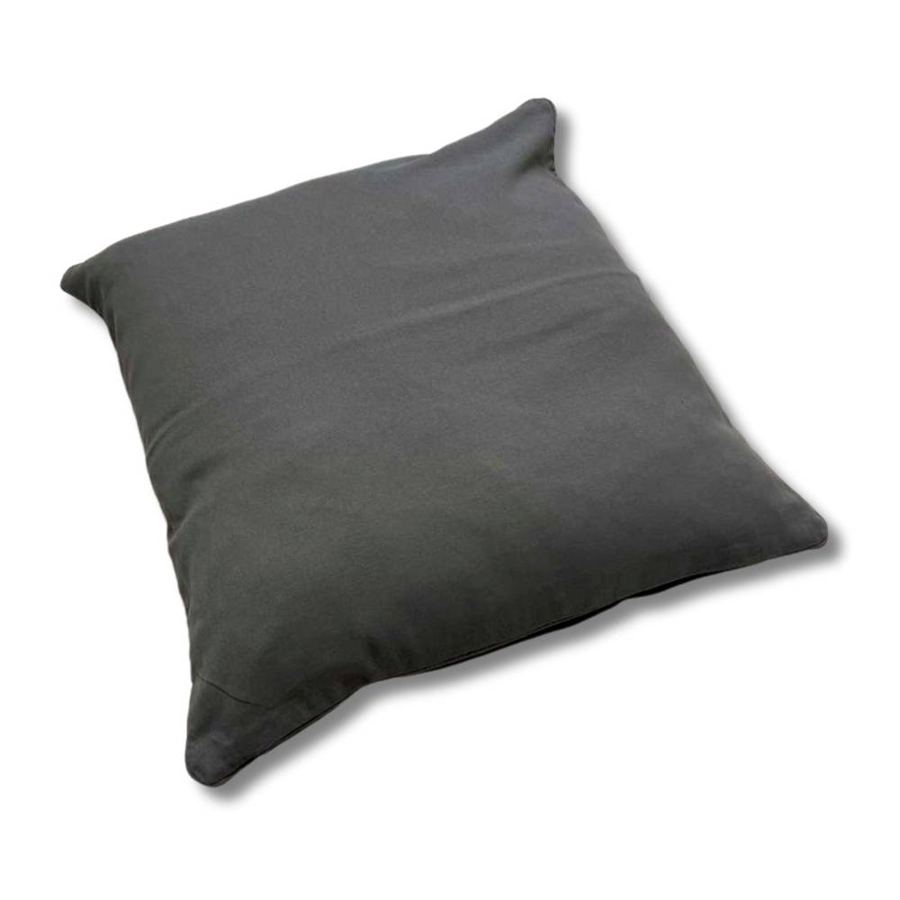 Cuscino imbottito 50 x 50 tinta unita grigio scuro