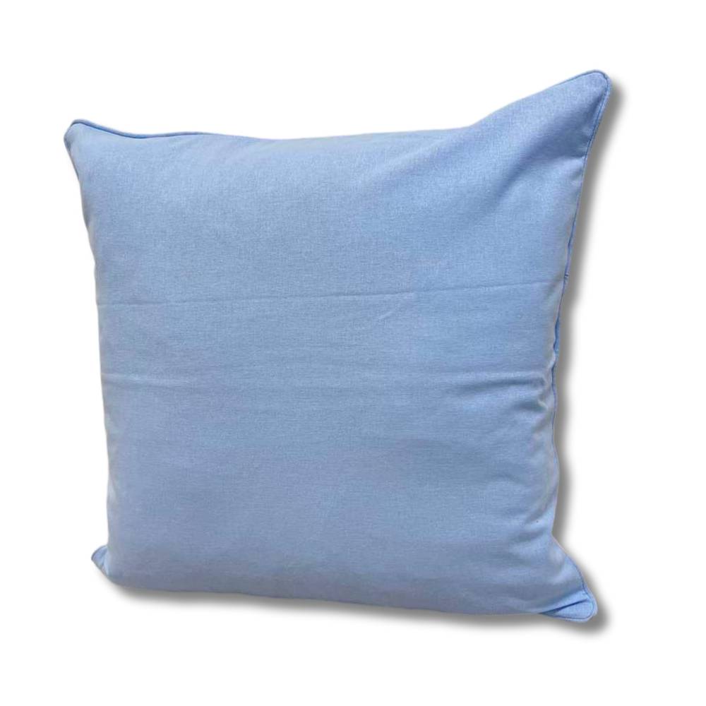 Federa cuscino 40 x 40 tinta unita azzurro