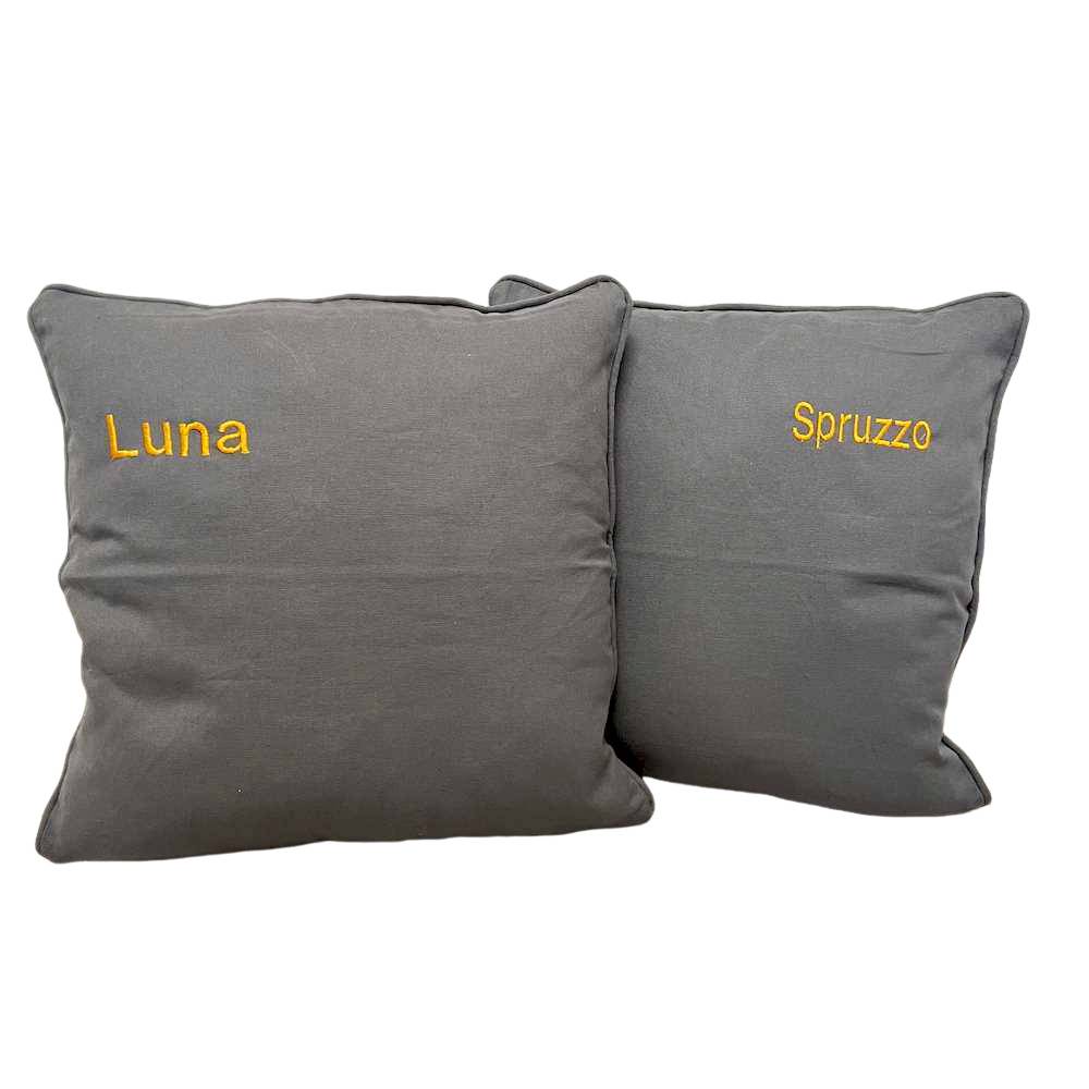 Federa cuscino 40 x 40 tinta unita Grigio scuro Personalizzata