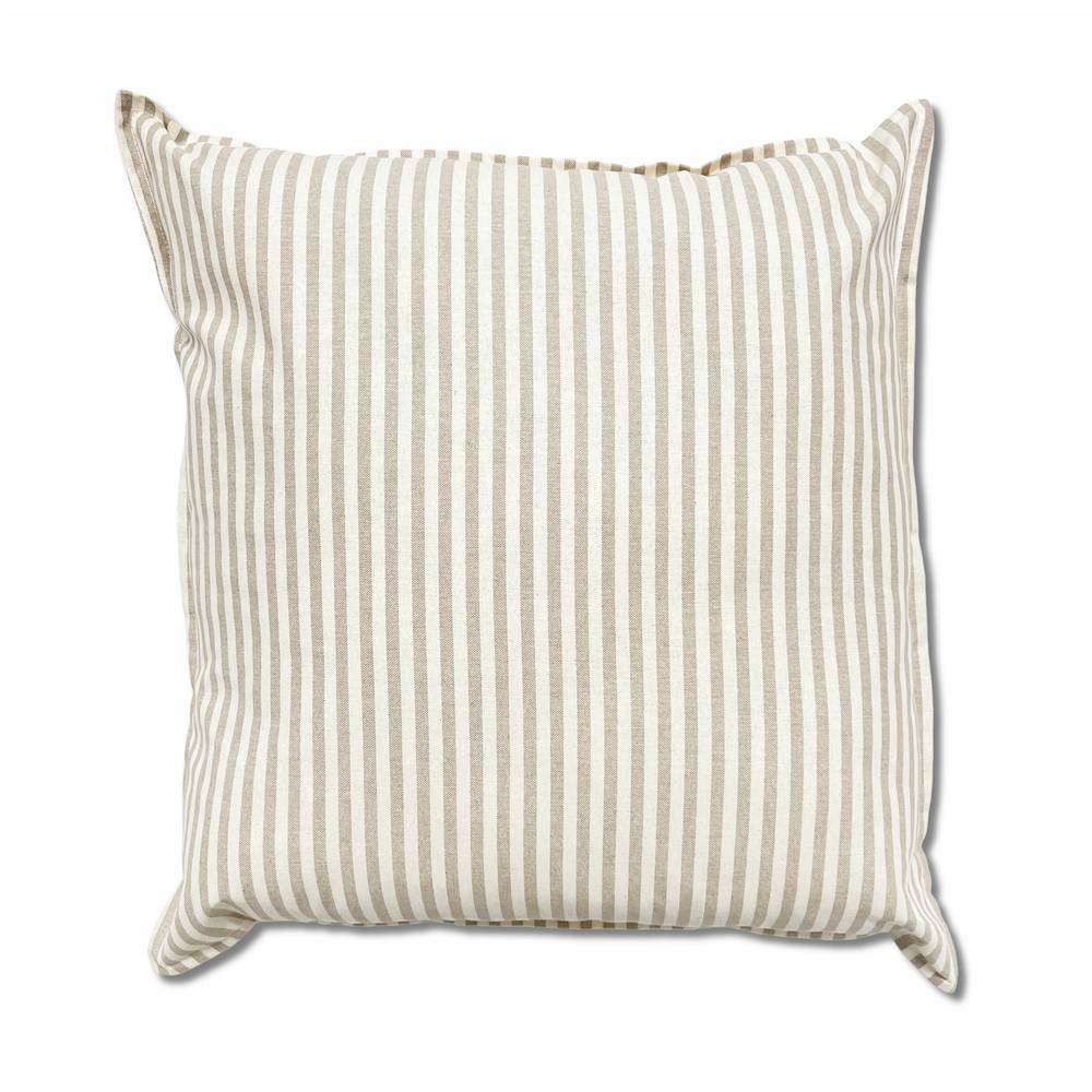 Cuscino imbottito 70 x 70 Riga bastoncino Tortora