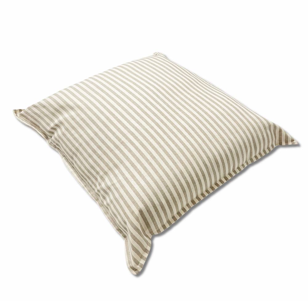 Cuscino imbottito 70 x 70 Riga bastoncino Tortora