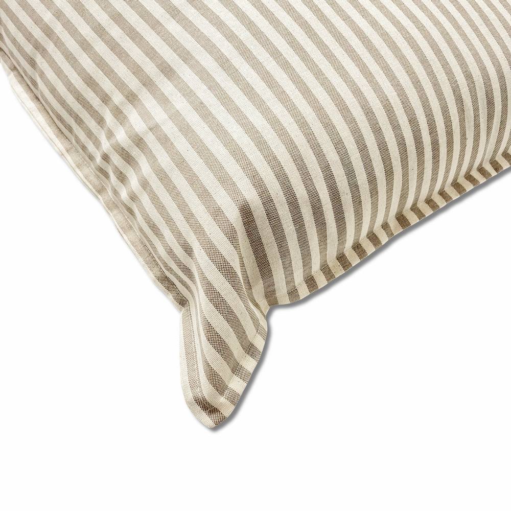 Cuscino imbottito 70 x 70 Riga bastoncino Tortora