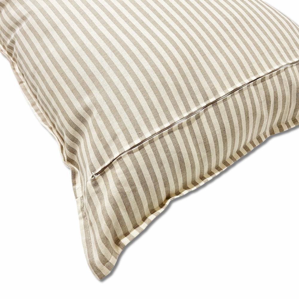 Cuscino imbottito 70 x 70 Riga bastoncino Tortora