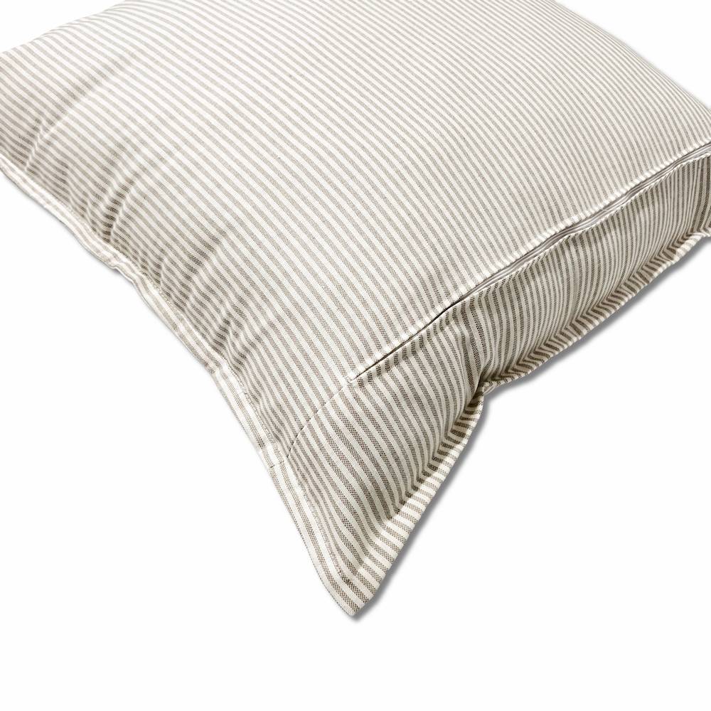 Cuscino imbottito 70 x 70 Millerighe tortora