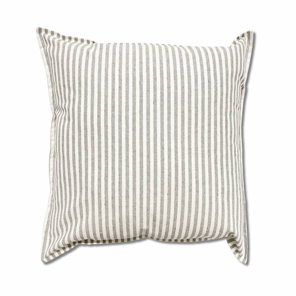 Cuscino imbottito 70 x 70 Riga bastoncino grigio