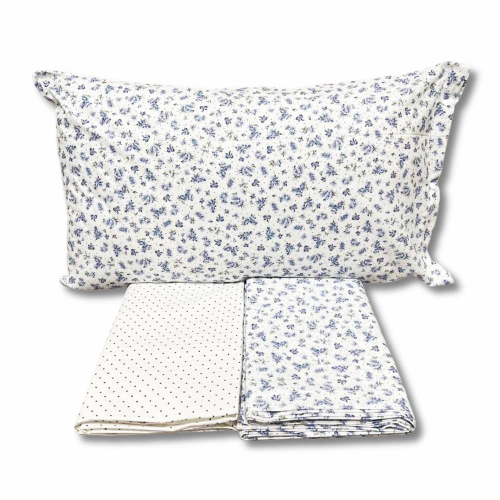 Completo Lenzuola Violette azzurre matrimoniale