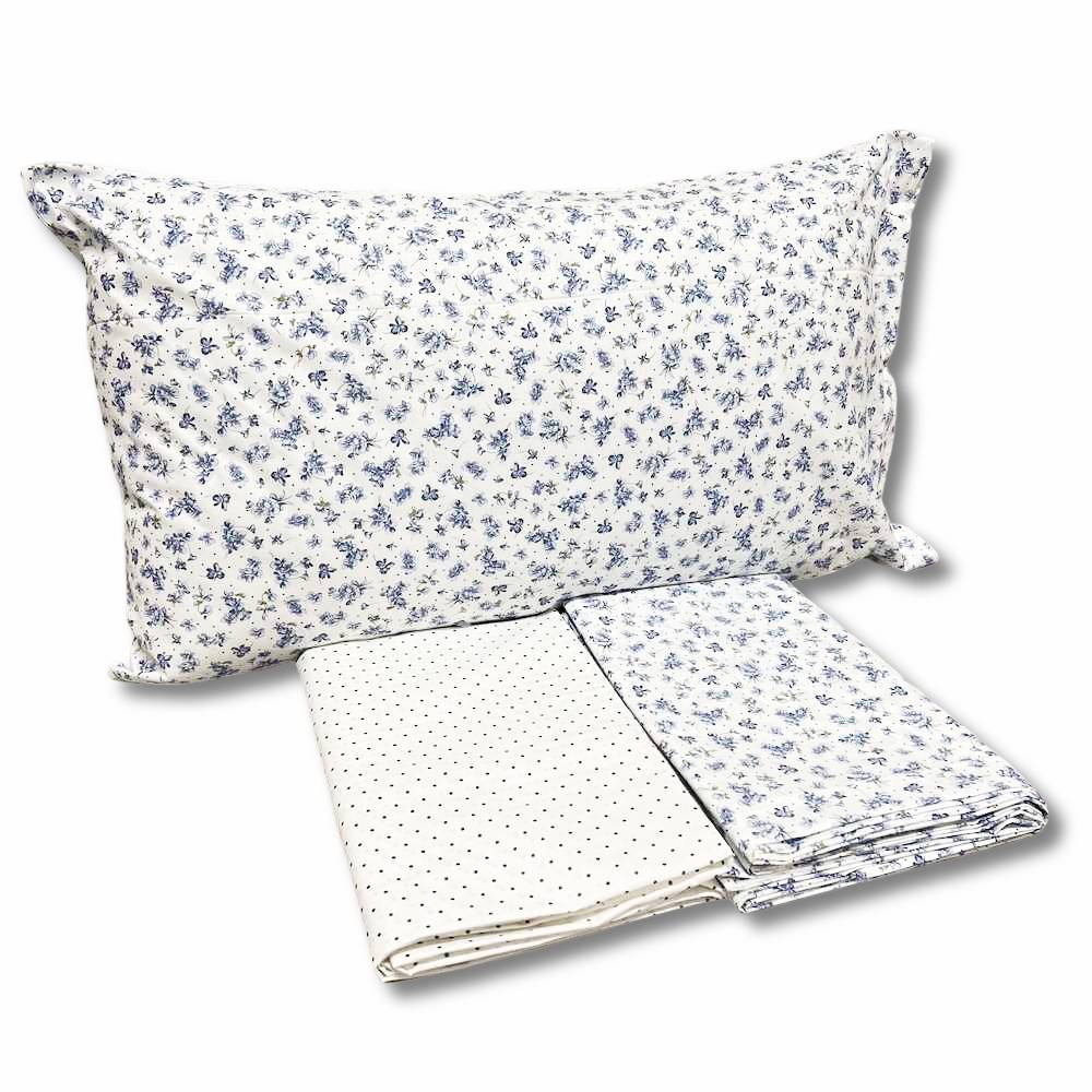 Completo Lenzuola Violette azzurre matrimoniale