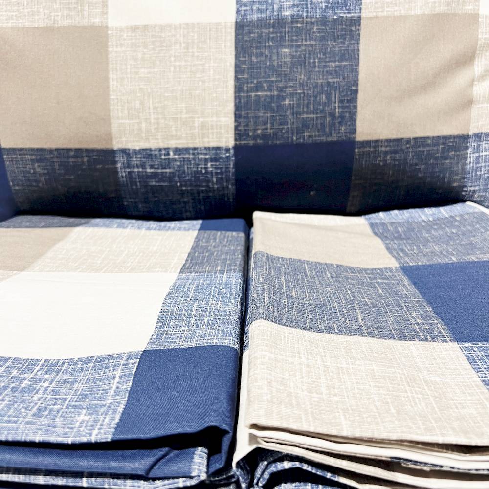 Completo Lenzuola Quadrettone blu Singolo