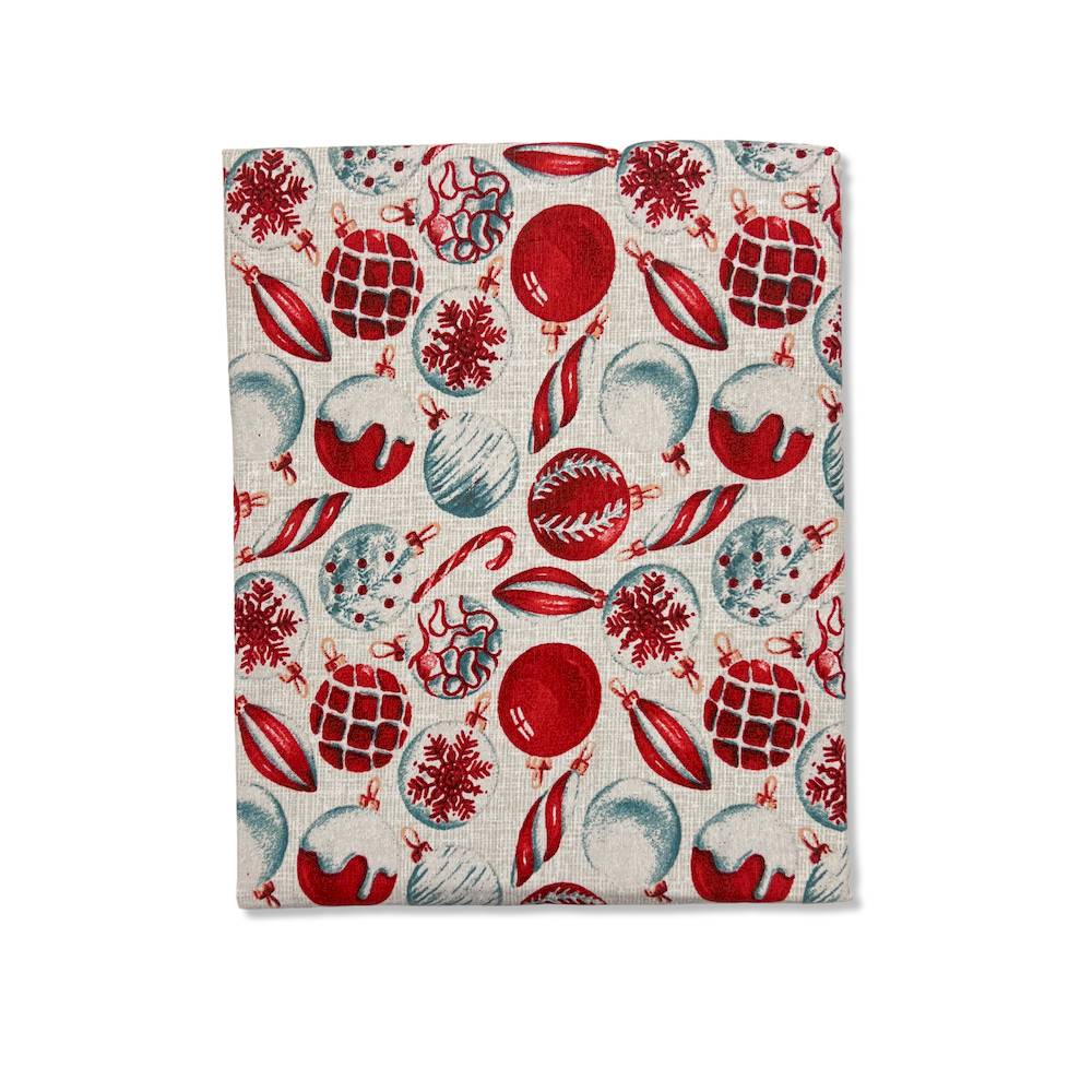 Tovaglia no stiro Kriss palline di natale 140 x 240