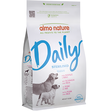 Almo Nature - Daily Dog - All Breeds - Sterilised - Maiale e Riso - 12kg