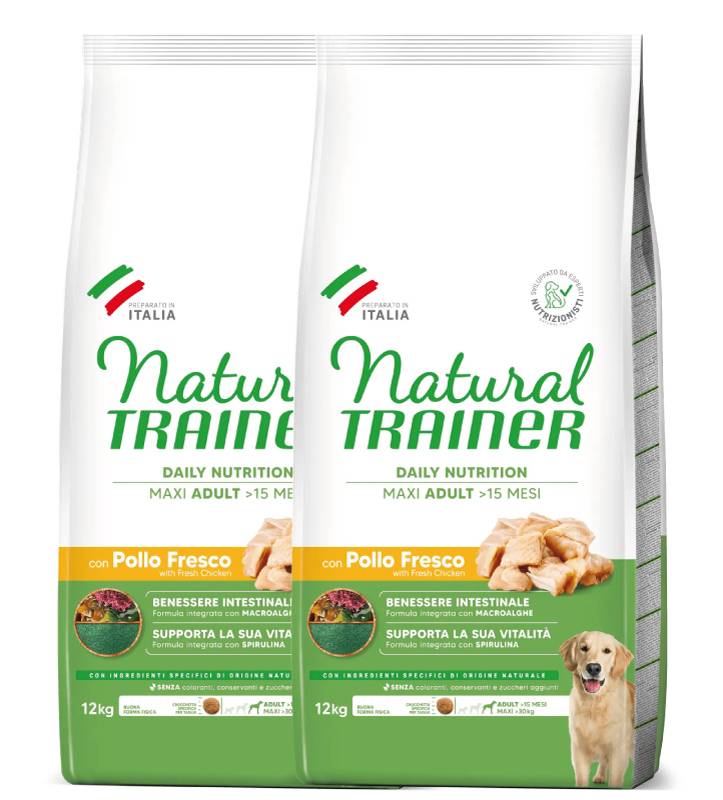 KIT 2 X Trainer Natural - Maxi - Adult - Pollo  - 12 kg